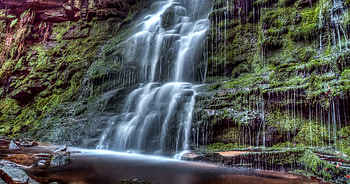 Waterfall, , Moss, Nature, Waterfalls HD wallpaper