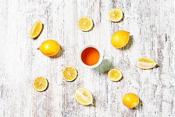Lemons, Food, Cup, Citrus, Tea, Lobules, Slices HD wallpaper
