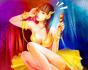 Sweet yellow, 3d, fantasy, art, yellow, woman HD wallpaper