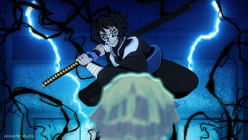 Zenitsu vs Kaigaku - Aniverse studio youtube HD wallpaper