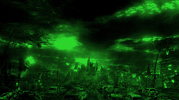 green hell, gothic, architecture, creepy, dark HD wallpaper