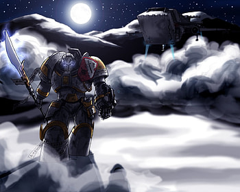 Commission, knight, grey HD wallpaper