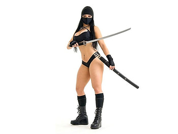 Ninja Lady, hot, lady, ninja HD wallpaper