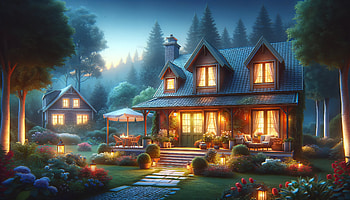 Cozy House Evening Ambiance, house, Cozy HD wallpaper
