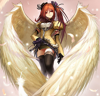 Angel Wings, pretty, beautiful, angel, care, angek wings, female HD wallpaper