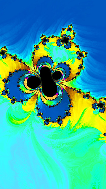 Trippy Psychedelic Fractal, blue, Abstract, fractal, abstract blue HD phone wallpaper