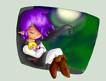 Taking a Nap in the Dark, shadow, moon, video games, zelda, vio, link HD wallpaper