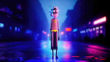 Bat Rick, batman, rick-and-morty, rick, superheroes, artwork, digital-art, artist, behance HD wallpaper