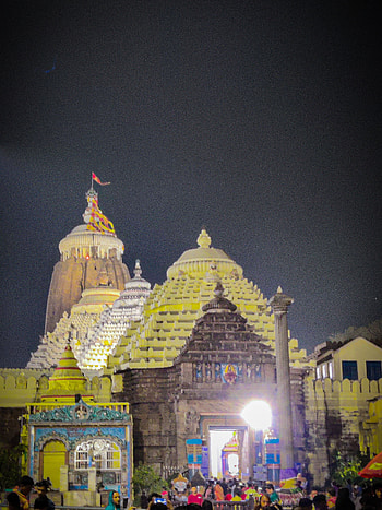 Shri Jagannath temple, sky, midnight HD phone wallpaper