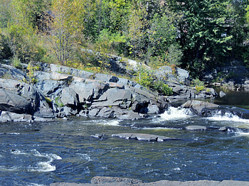 Sunshine At The River, Vermillion River, graphy, Summer, Rocks, Trees, Nature, River HD wallpaper