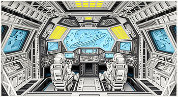Stellar Command Bridge - Spaceship Interior, spaceship interior, astronaut, control panel HD wallpaper