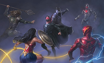 Superman Resurrection , superman, batman, wonder-woman, aquaman, flash, cyborg, superheroes, artwork, artist HD wallpaper