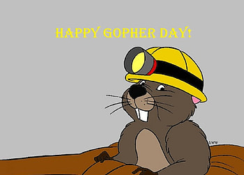 Happy Gopher Day, groundhog day, cartoons, pooh, gopher HD wallpaper