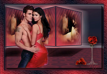 STEFAN & ELENA, STEFAN, MALE, DRESS, FEMALE, ELENA, RED HD wallpaper