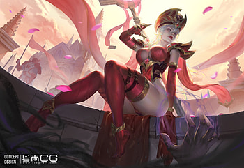 Fantasy girl, girl, fantasy, star cg, red HD wallpaper