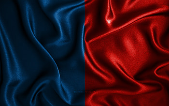 Narbonne flag, , silk wavy flags, french cities, Day of Narbonne, Flag of Narbonne, fabric flags, 3D art, Narbonne, Europe, cities of France, Narbonne 3D flag, France HD wallpaper