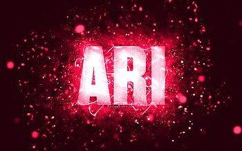 Happy Birtay Ari, , pink neon lights, Ari name, creative, Ari Happy Birtay, Ari Birtay, popular american female names, with Ari name, Ari HD wallpaper