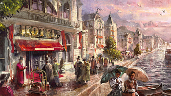Riverside travels, Anno 1800 1800s, Digital art concept, Artwork ubisoft HD wallpaper