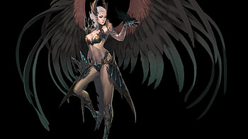 Dark Fantasy Angel Fallen Demon Original At Dark HD wallpaper
