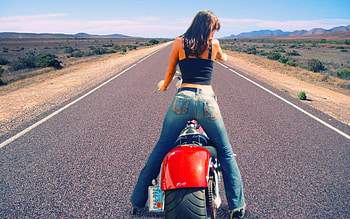 Girls on Motorcycles HD wallpaper
