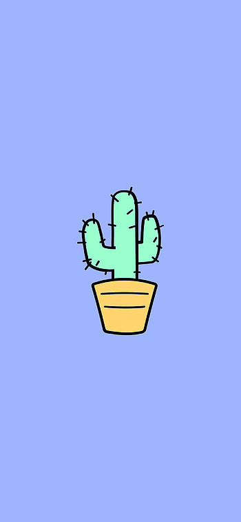 Cactus, cactus, purple, illustration HD phone wallpaper