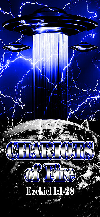 Chariots of Blue, ezekiel, chariot, angels, wrath, fire, ufo HD phone wallpaper