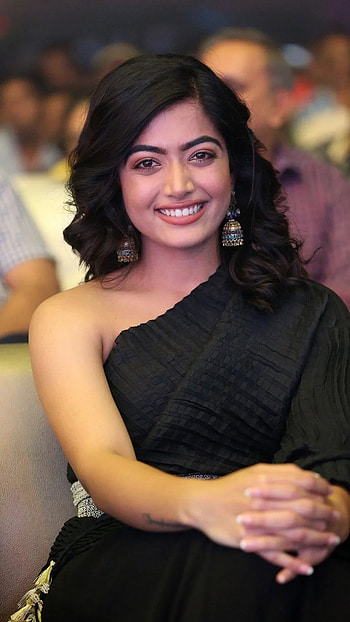 Rashmika Mandanna Video, Black Dress HD phone wallpaper
