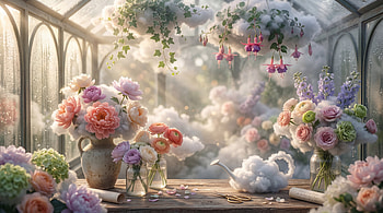 Floral, Flower, Bouquet, Vase, Greenhouse HD wallpaper