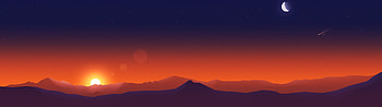 Clean sunset: multiwall, 3840x1080 Halloween HD wallpaper