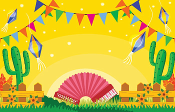 Mexican Fiesta, Festa Junina, Yellow background, Vector art HD wallpaper