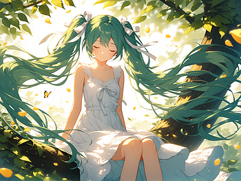 Green Girl HD wallpaper