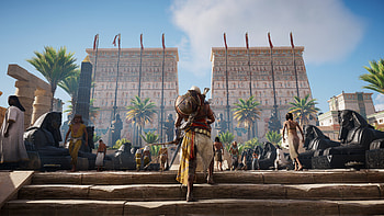Assassin's Creed: Origins, video game, street, warrior HD wallpaper