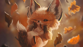 Kawaii, Cute fox drawing, Popular designs, Adorable backgrounds HD wallpaper