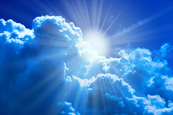 Blue sky, clouds, sunlight HD wallpaper
