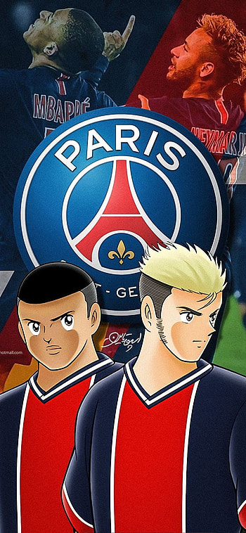 Raymar Mbappa PSG, Captain Tsubasa, Neymar, Mbappe HD phone wallpaper
