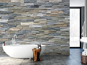Gray Slate, Slate brick texture, Removable wall mural, Faux walls HD wallpaper