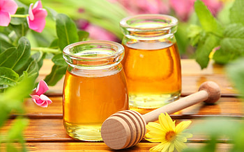 Honey harvest, Sweet indulgence, Glass jars, High-quality HD wallpaper