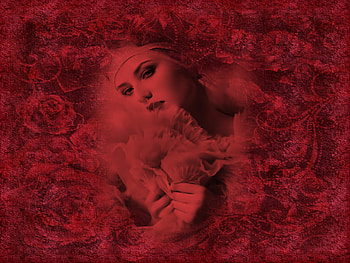 red dream, rose, woman, dream, red HD wallpaper