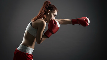 Boxing, Boxing gloves girl, sport HD wallpaper