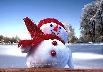 Snowman, winter, fun, holiday HD wallpaper