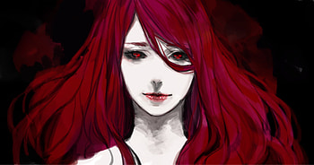 Long hair, art, Rize Kamishiro, Tokyo Ghoul HD wallpaper