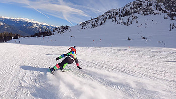 Downhill, Skiboarding HD wallpaper