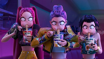 KPop Demon Hunters – Animated Movie Squad in Action, movie, KPop Demon Hunters, Rumi (KPop Demon Hunters), Zoey (KPop Demon Hunters), Mira (KPop Demon Hunters) HD wallpaper