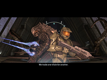 Arbiter and Chief, sangheillie, Gold visor, Energy sword, elite HD wallpaper