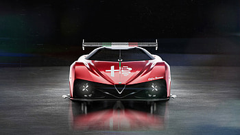 Alfa Romeo, concept supercar, red, front-view, 2021 HD wallpaper