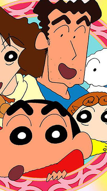 Shinchan, galaxy family view HD phone wallpaper