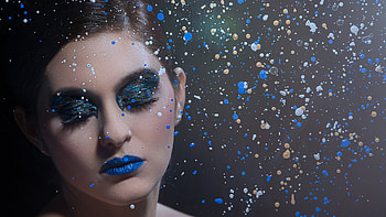 Paints Drops On Girl Face HD wallpaper