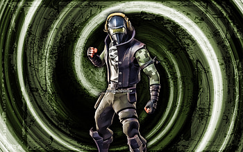 Grit, green grunge background, Fortnite, vortex, Fortnite characters, Grit Skin, Fortnite Battle Royale, Grit Fortnite HD wallpaper