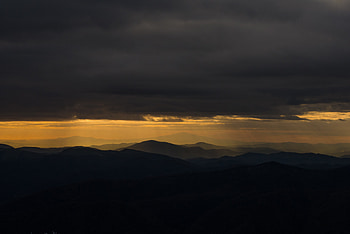 Nature, Mountains, Night, Clouds, Horizon, Dark, Overcast, Mainly Cloudy HD wallpaper