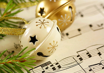 happy new year merry christmas music bells winter holiday notes new year christmas holiday notes music HD wallpaper